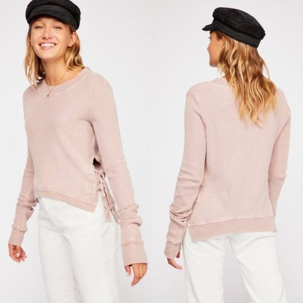*FREE PEOPLE* interlaken thermal long sleeve top